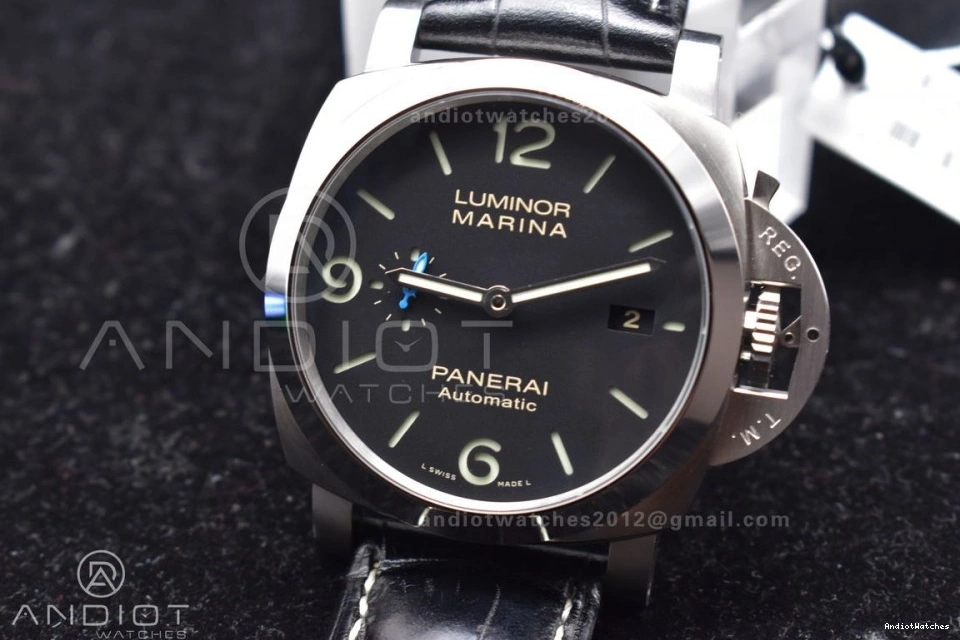 Edition Leather  on Strap Best SportInspired 1:1 VSF 980 Black Black Dial PAM1312 P. 1225